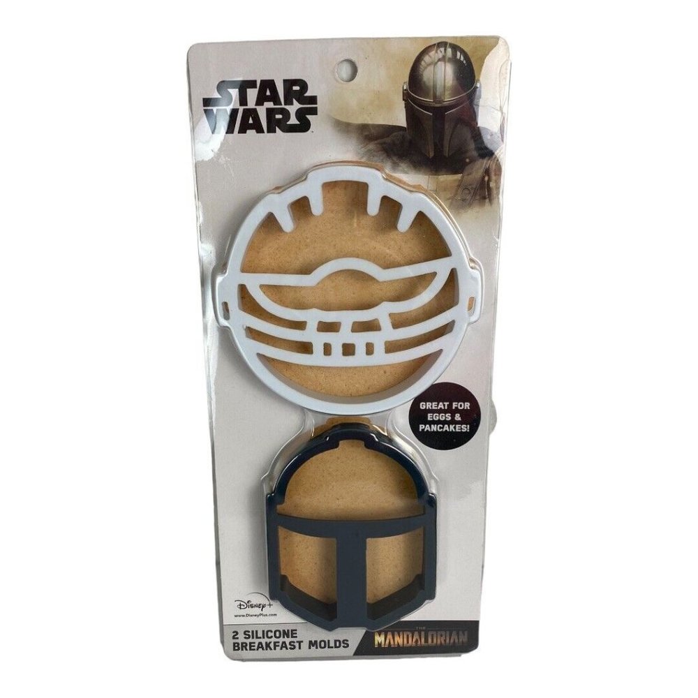 Star Wars The Mandalorian Breakfast Mold Rings for Eggs & Pancakes 2pc Set NEW